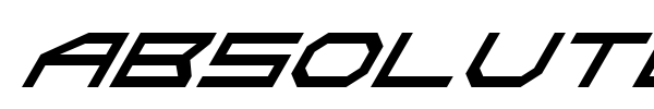 Absolute Zero font preview